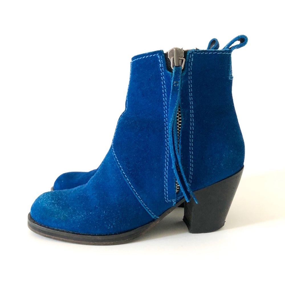 Acne Studios Pistol Boot in Rare Blue Suede